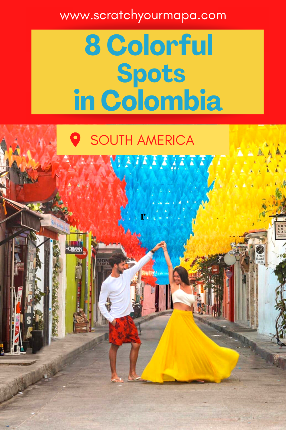 Colorful Spots in Colombia Pin