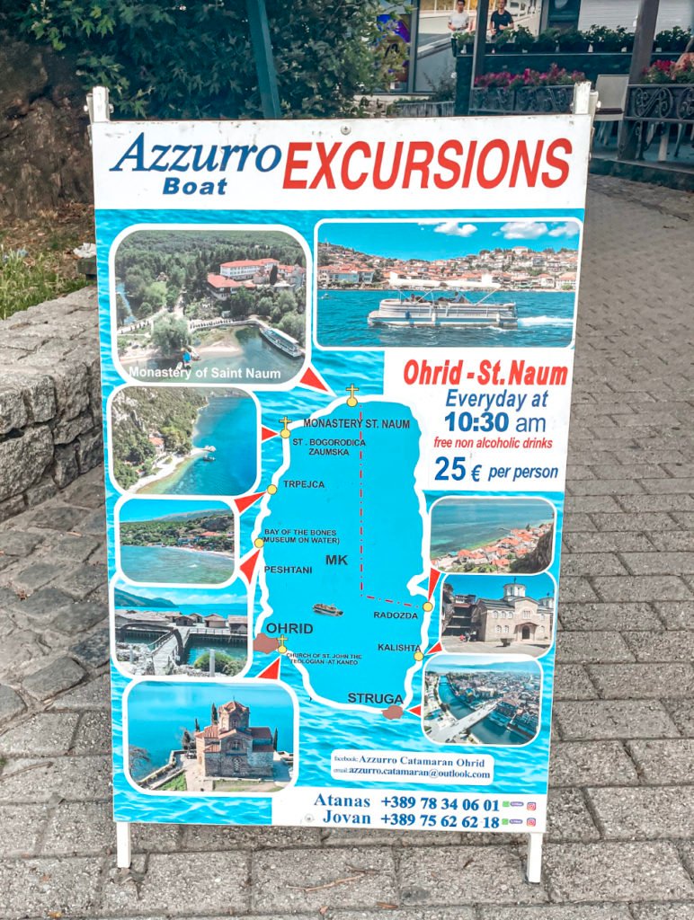 boat tour Lake Ohris in Macedonia