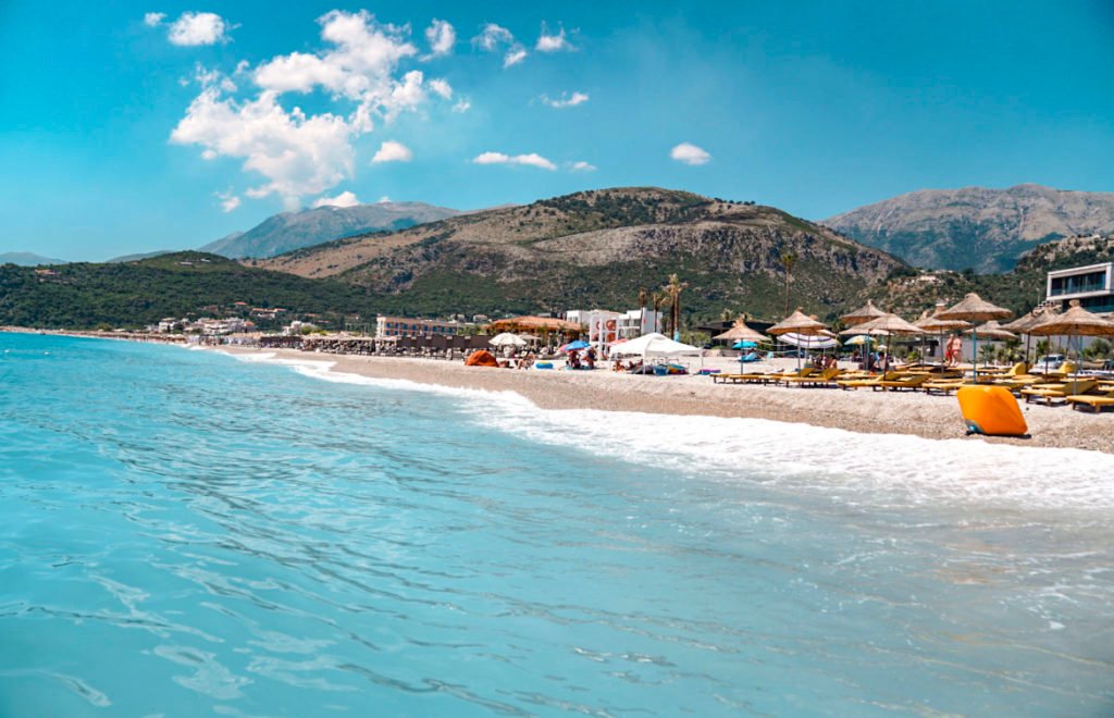 Himare beach in Albania