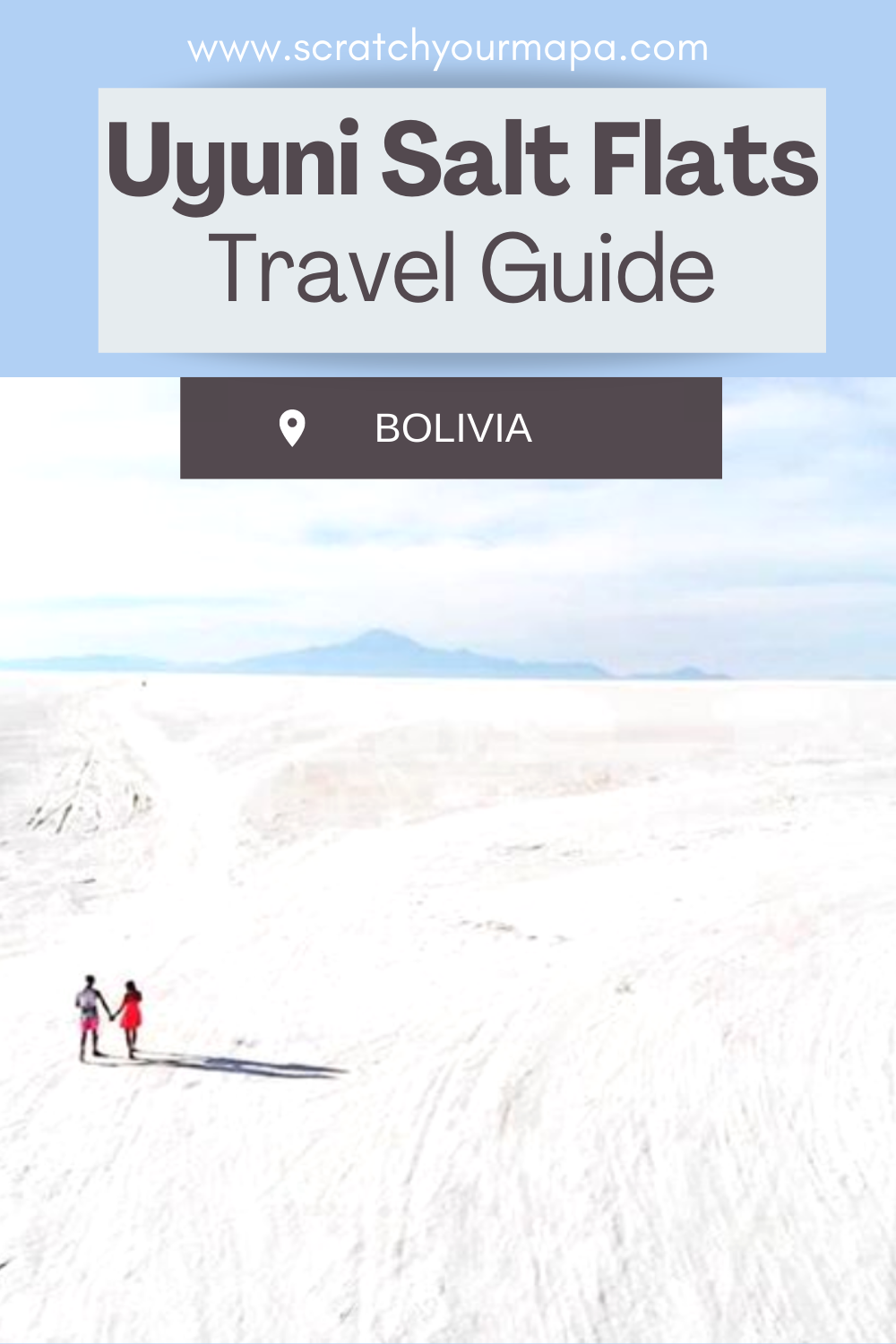 Uyuni salt flats in Bolivia Pin