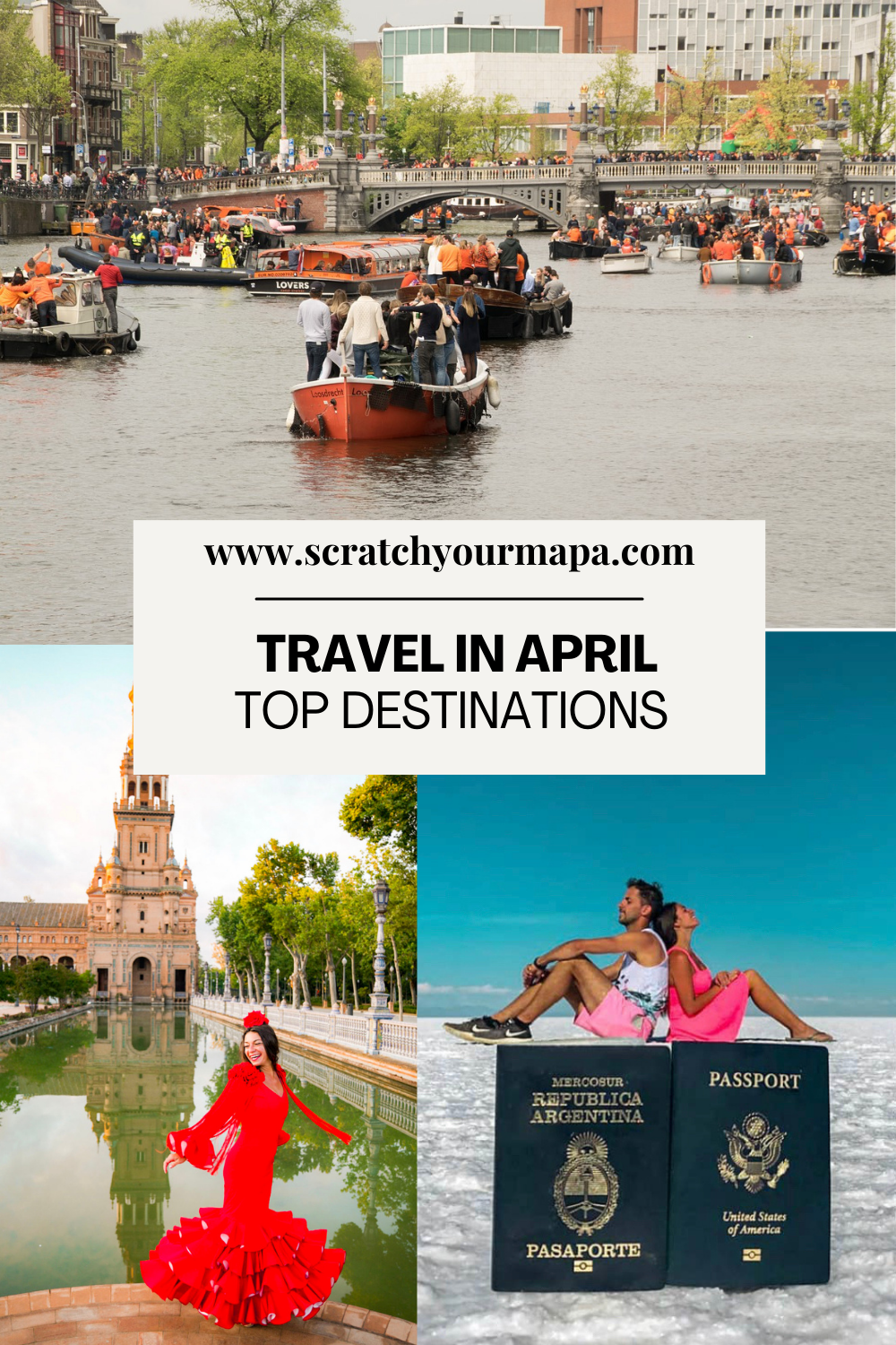 the best place to Travel in April Pin