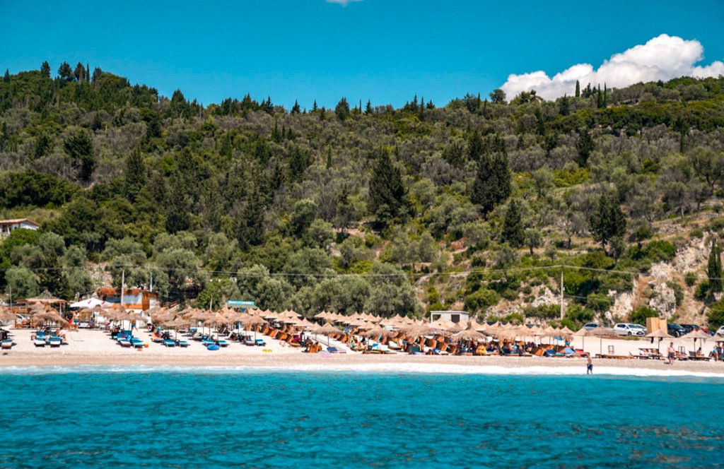 beach along the Albanian Riviera
