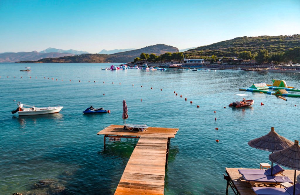 pier in Ksamil, Albania