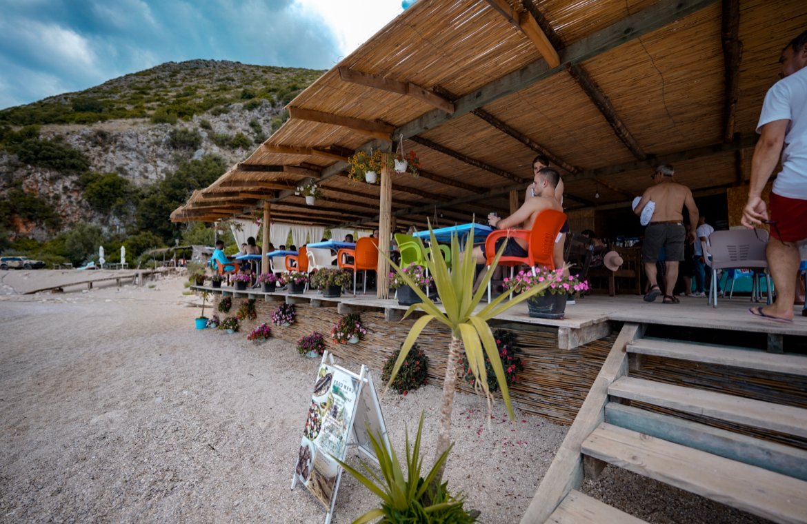 restaurant at Gjipe beach, best beaches of Albania 