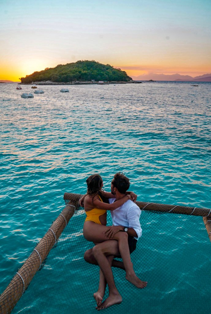sunset in Ksaml Albania