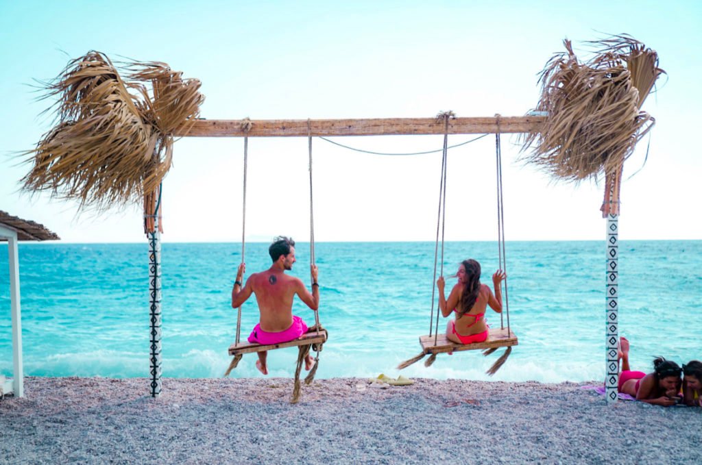 beach clubs Albanian riviera swings
