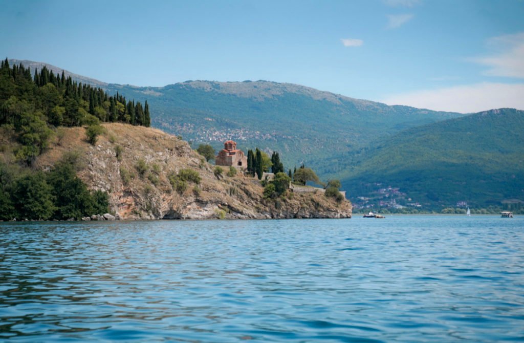 boat around Lake Ohrid in Macedonia