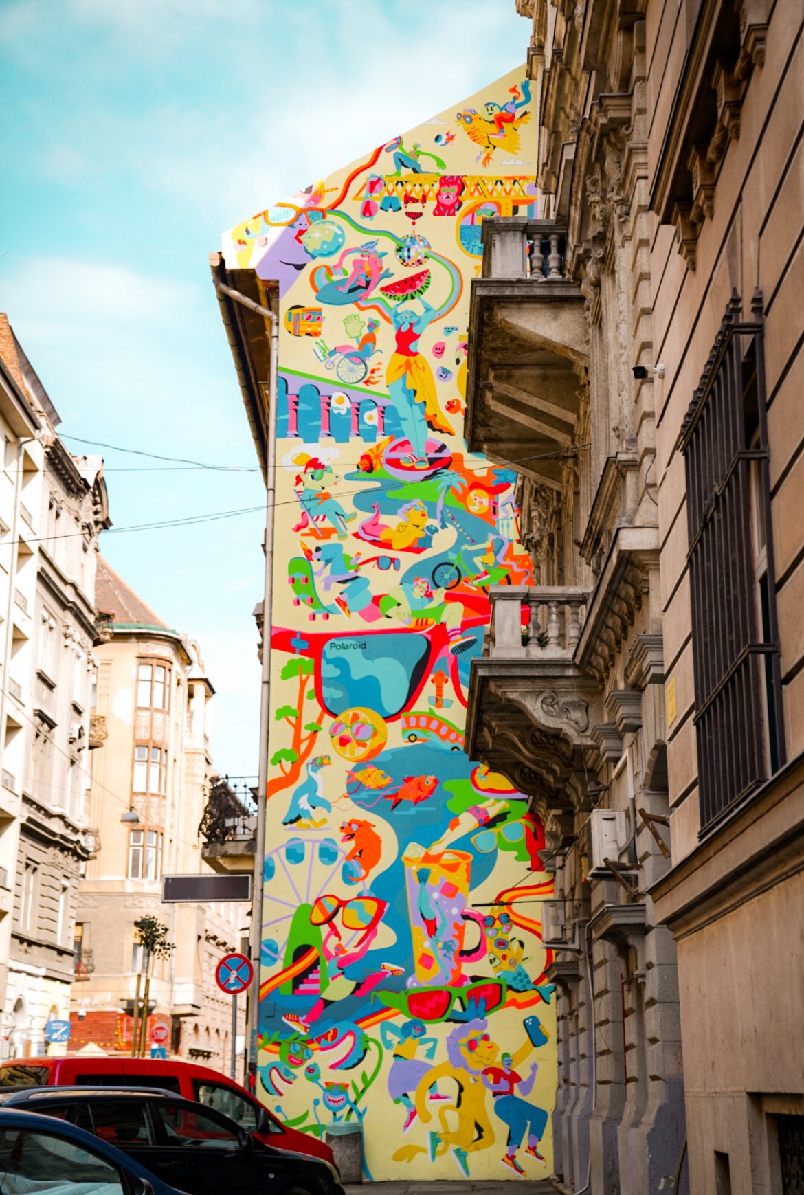 colorful art in Budapest