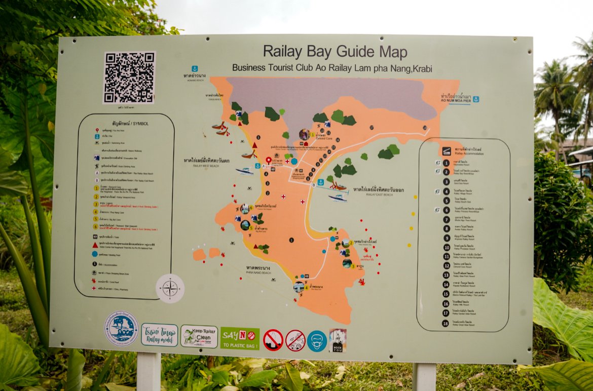 Railay Beach map