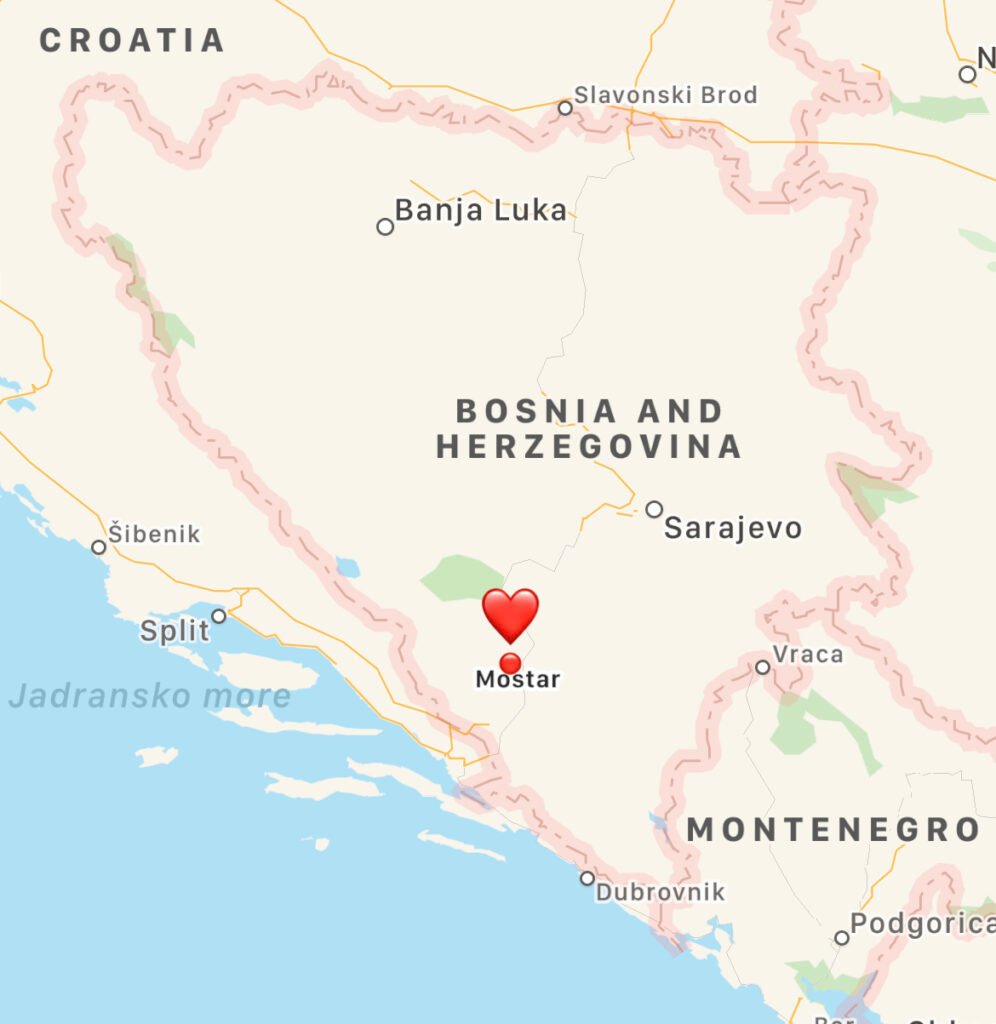 Mostar Geography Mostar, Bosnia & Herzegovina: The Hidden Gem of Europe - Scratch your mapa
