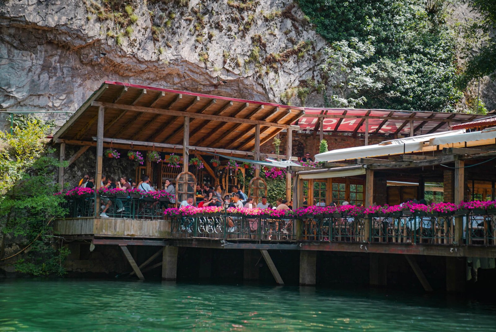 Restaurant at Matka Canyon, day trip from Skopje in Macedonia