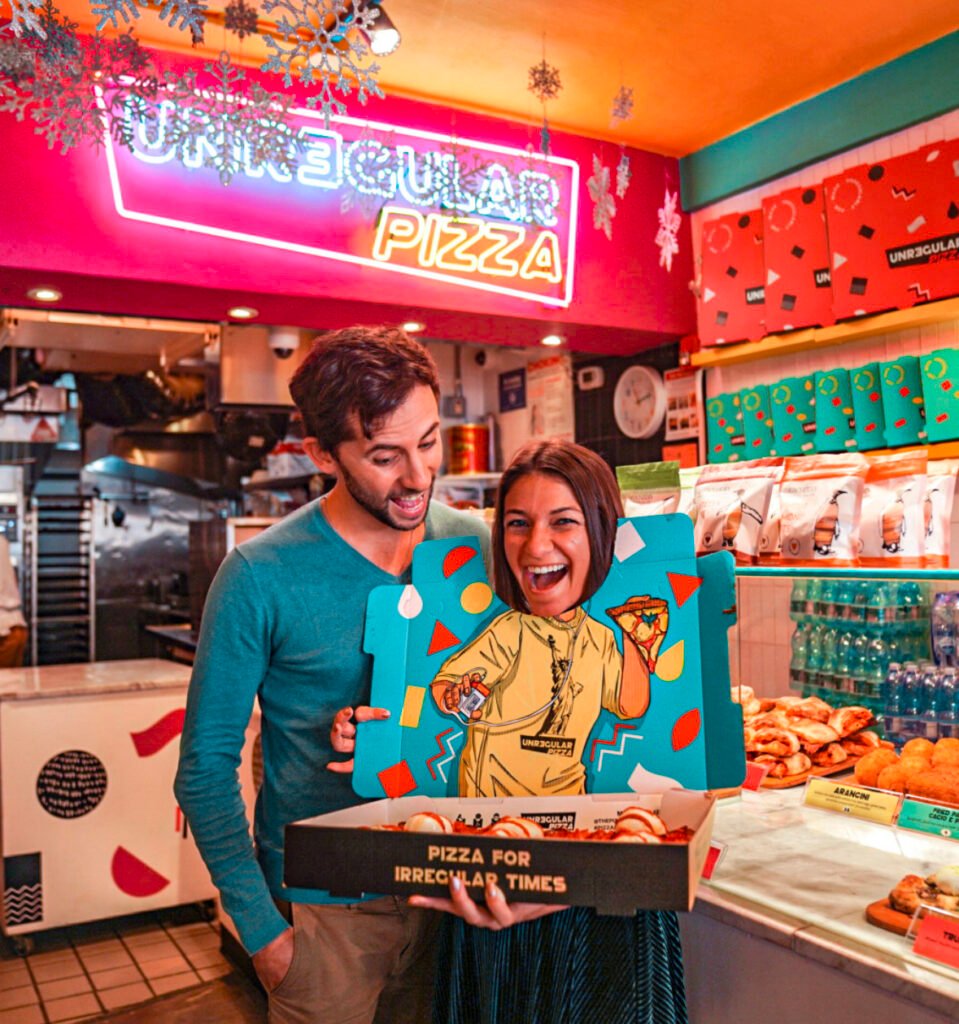 Unregular pizza, cool restaurants in New York