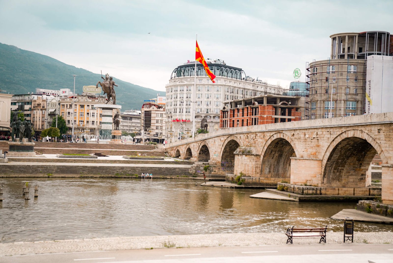 Stone bridge, Skopje in Macedonia
