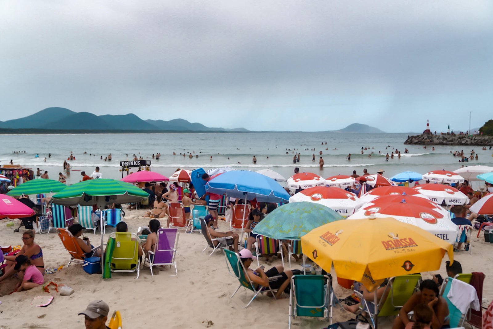 crowded beach, things to do in Florianopolis, Brazil