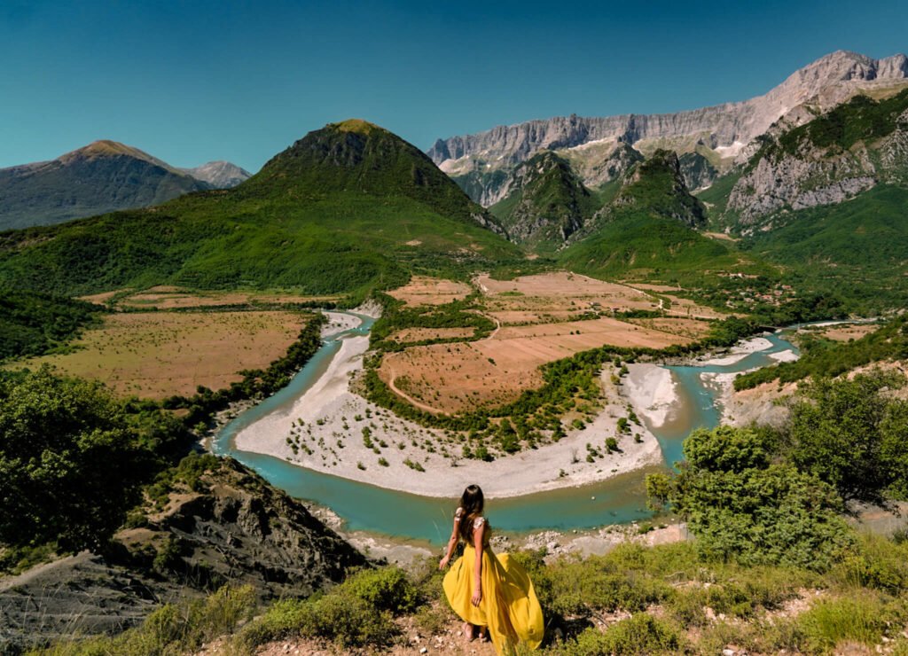 Vsoja river bend - best places to visit in Albania