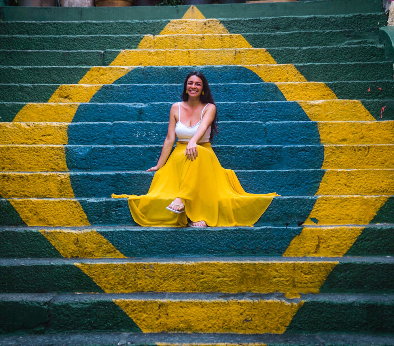 Brazilian flag stairs, Instagrammable places in Rio de Janeiro
