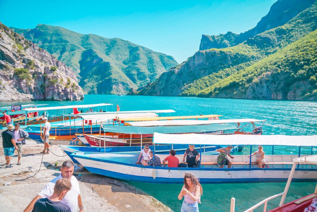 ferry to Lumi I Shales, an amazing place in Albania