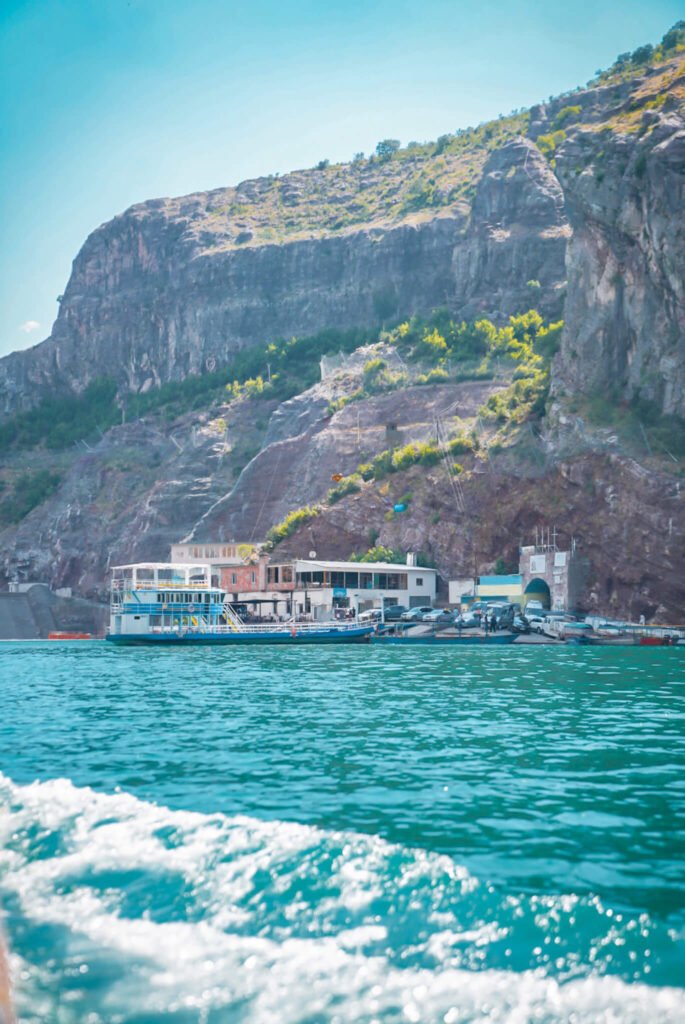 ferry to Lumi I Shales, an amazing place in Albania