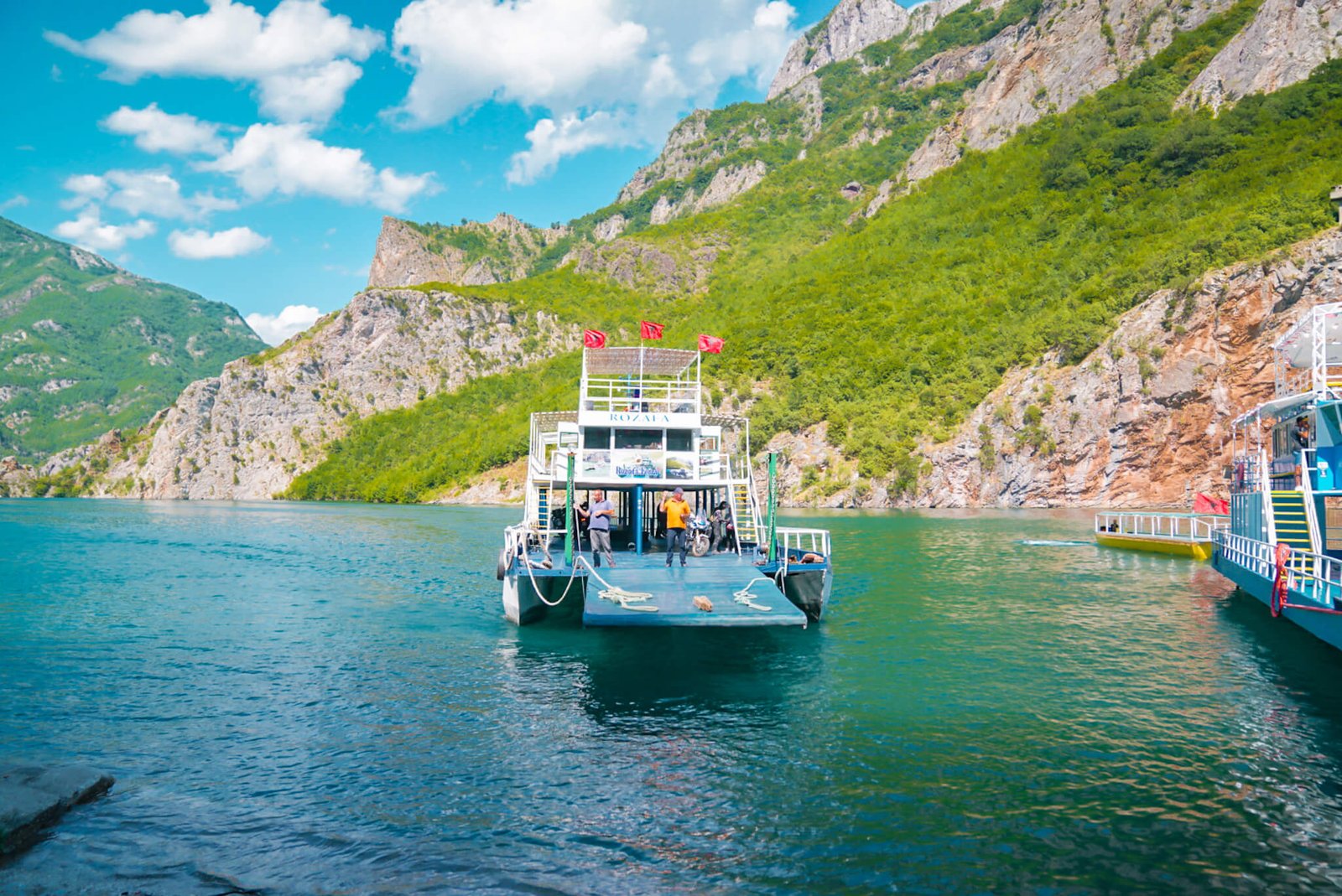 ferry to Lumi I Shales, an amazing place in Albania