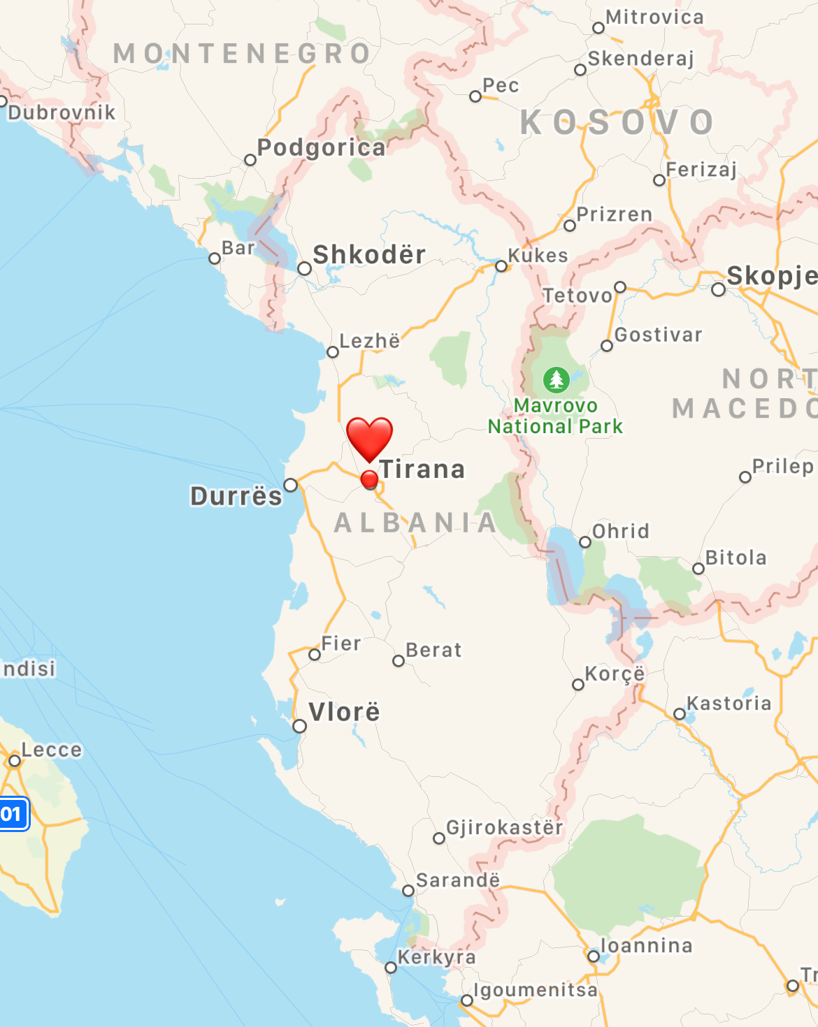 Where is Tirana