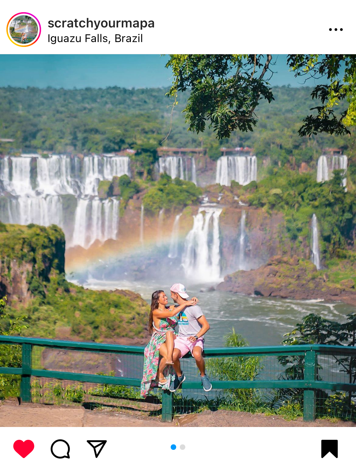 Brazil side of Iguazu Falls, Danni and Fede