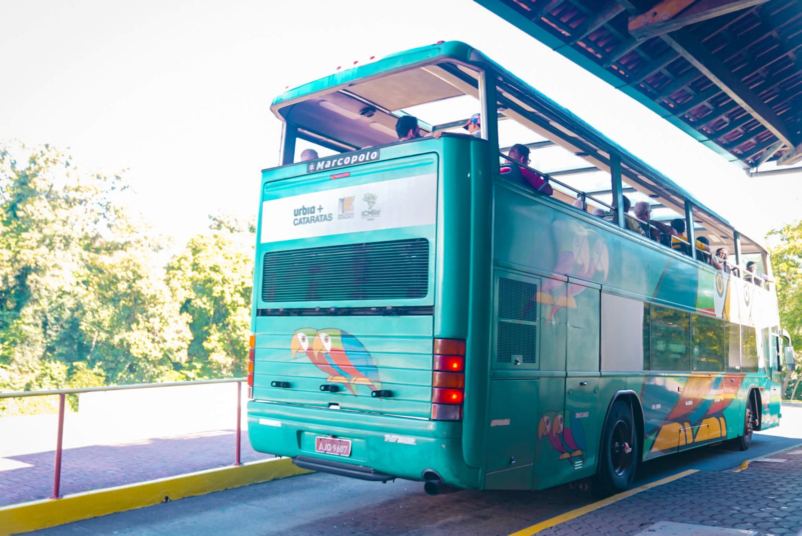 Bus on the Brazil side of Iguazu Falls
