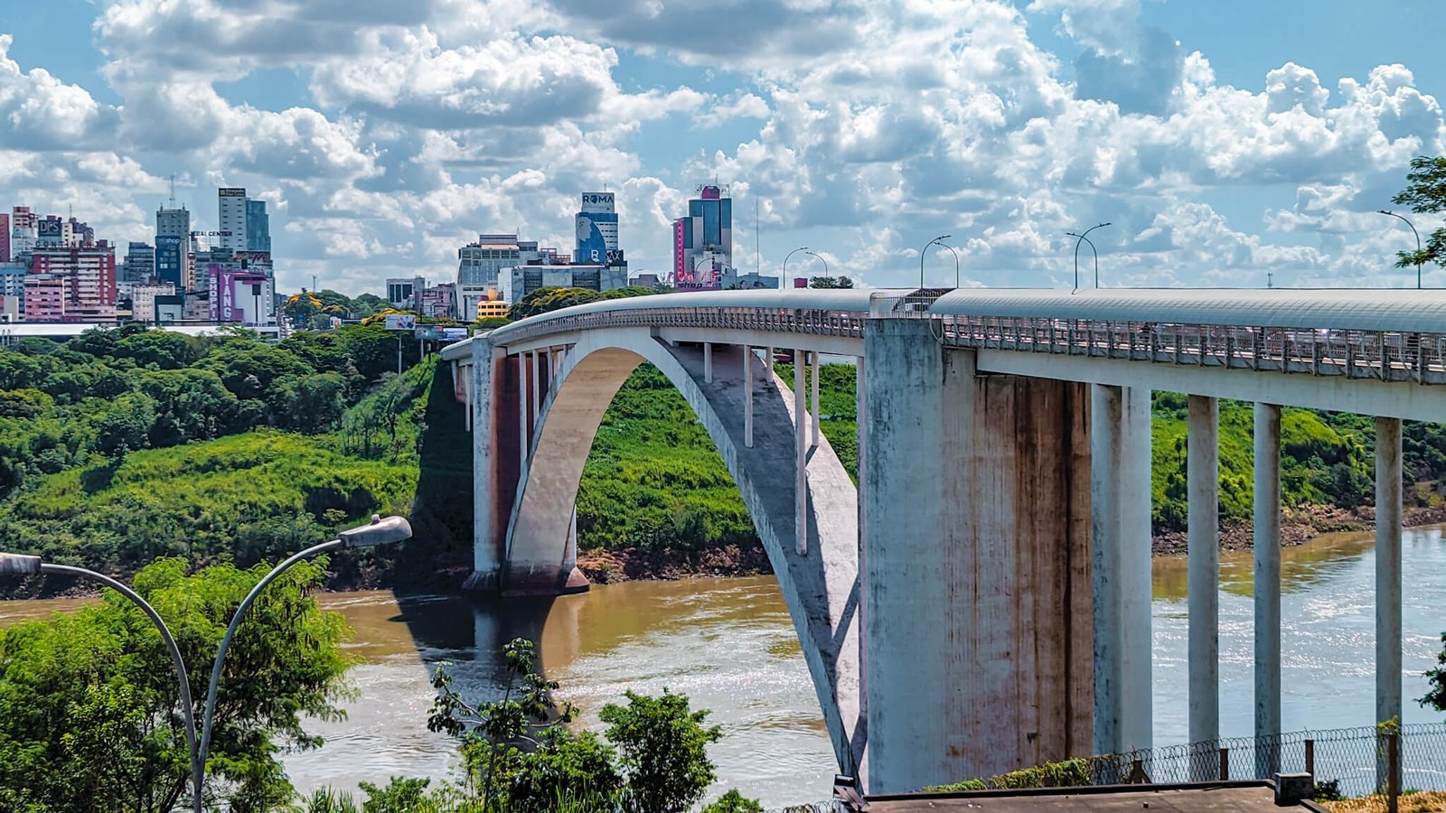 Crossing into Paraguay over the Friendship Bridge