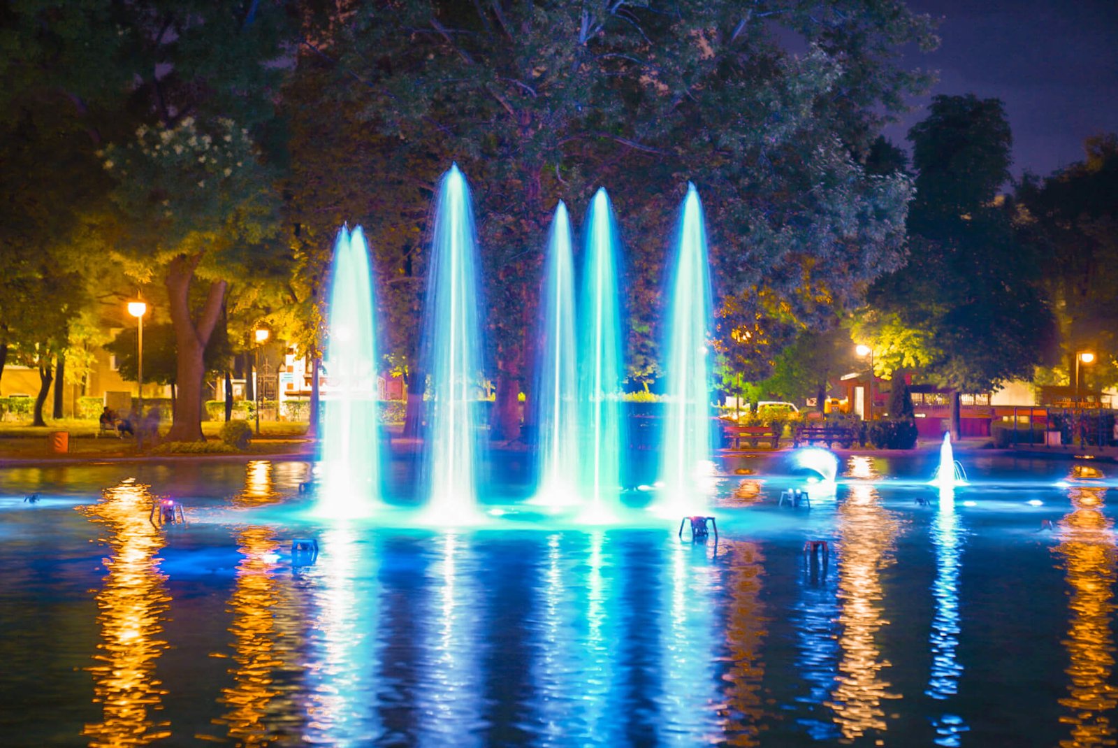 Singing fountain in Plovdiv, Bulgaria