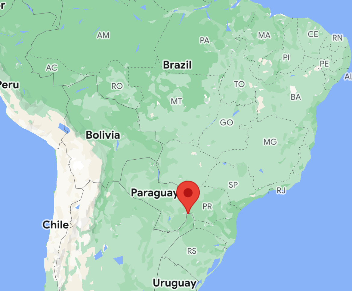 Where are Iguazu Falls in Brazil