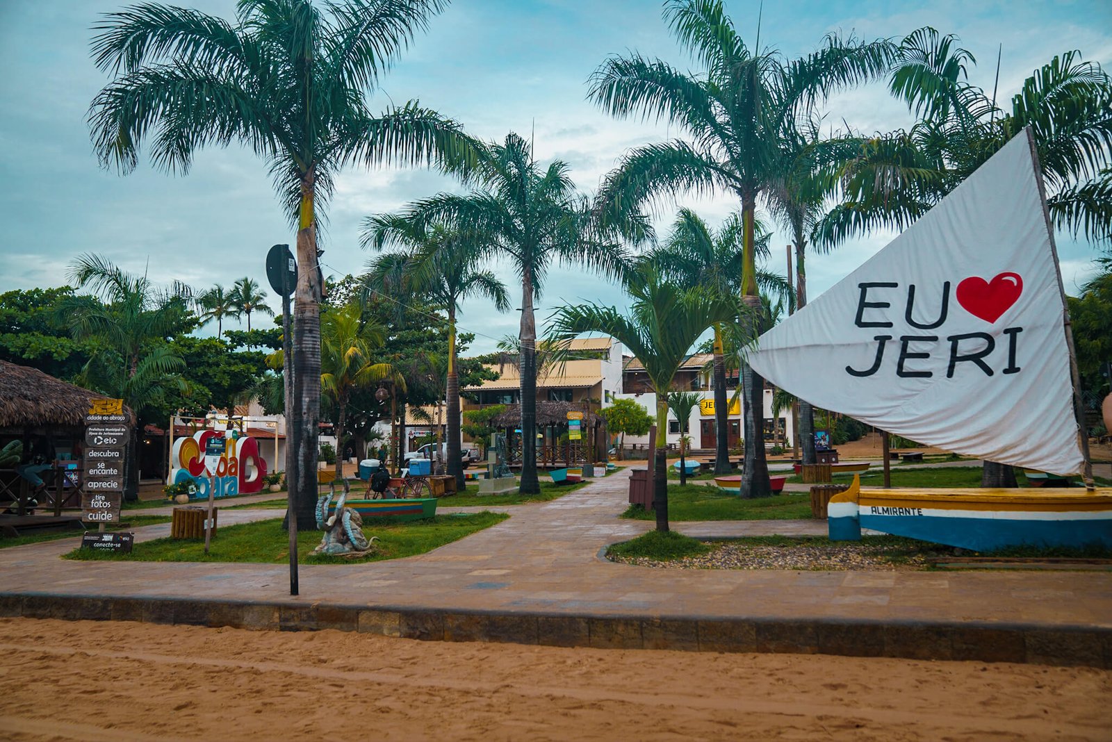 town of Jericoacoara Beach in Brazil