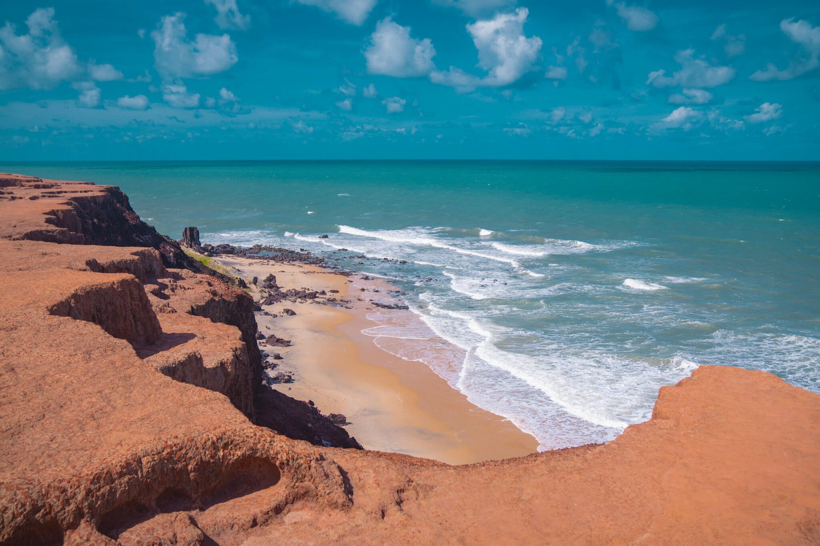 cliffs in Pipa, Brazil