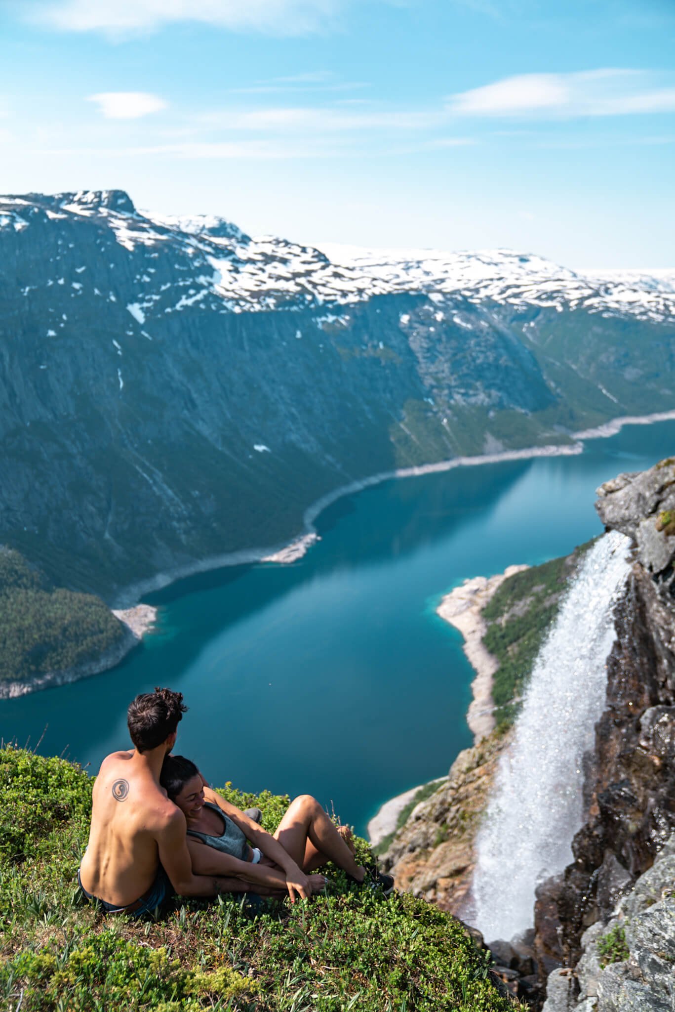 Trolltunga waterfall in Norway