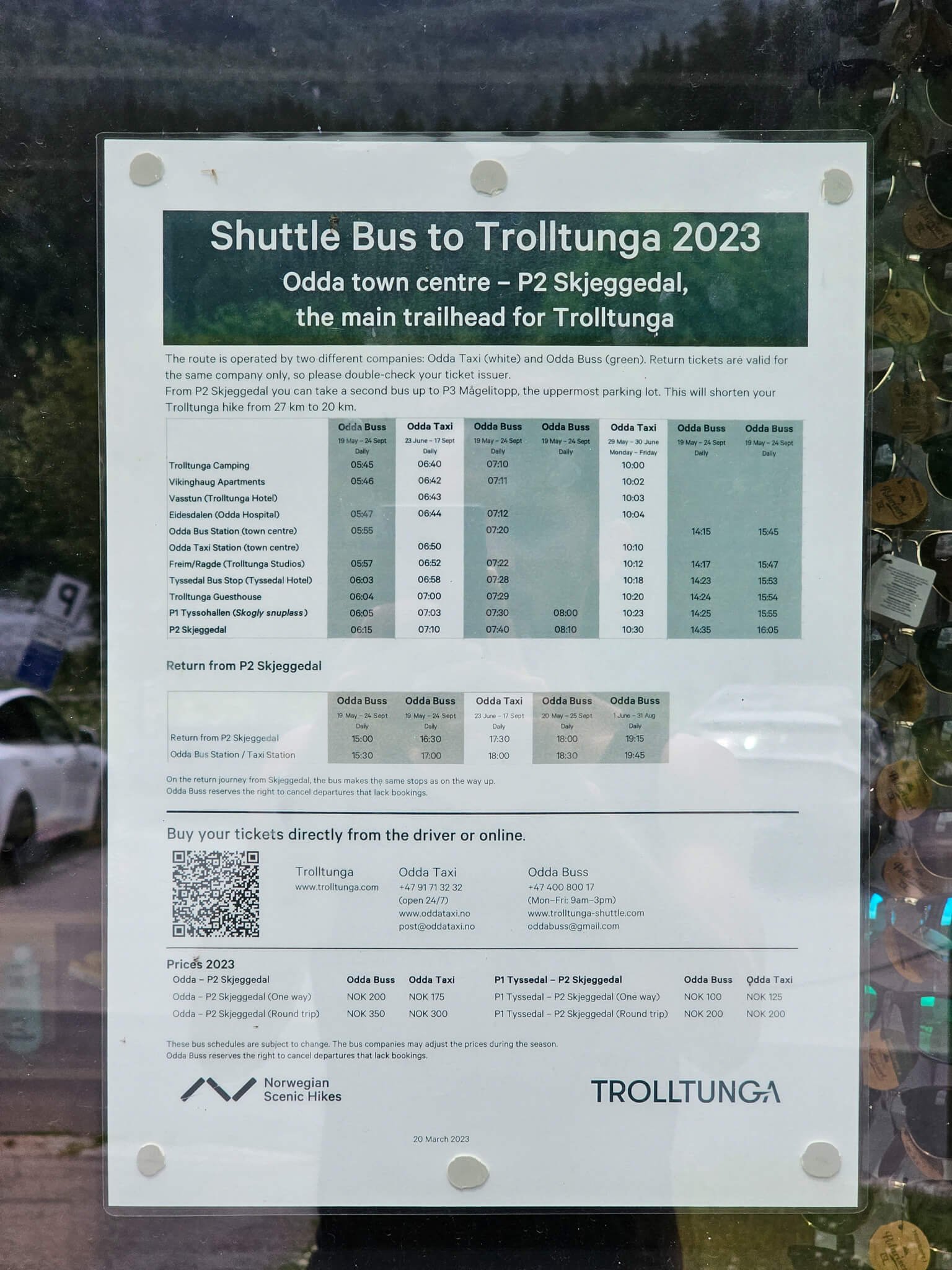 shuttle Trolltunga