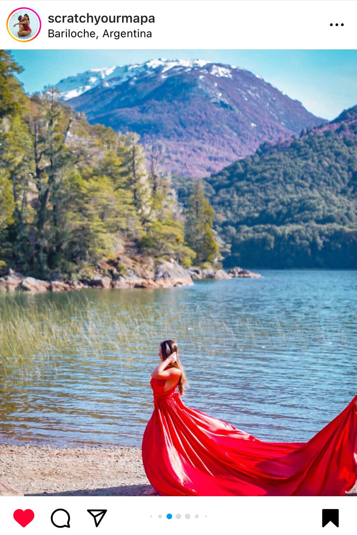 Flying dress, Bariloche in Argentina