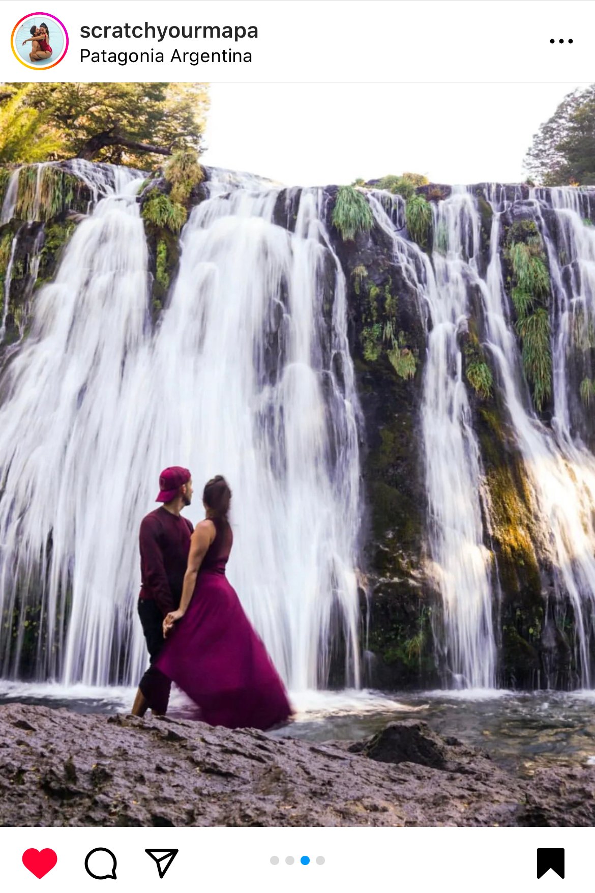 Ñivinco waterfalls in Patagonia