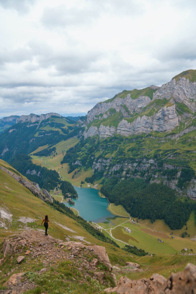 hiking from Schafler Ridge to Seealpsee