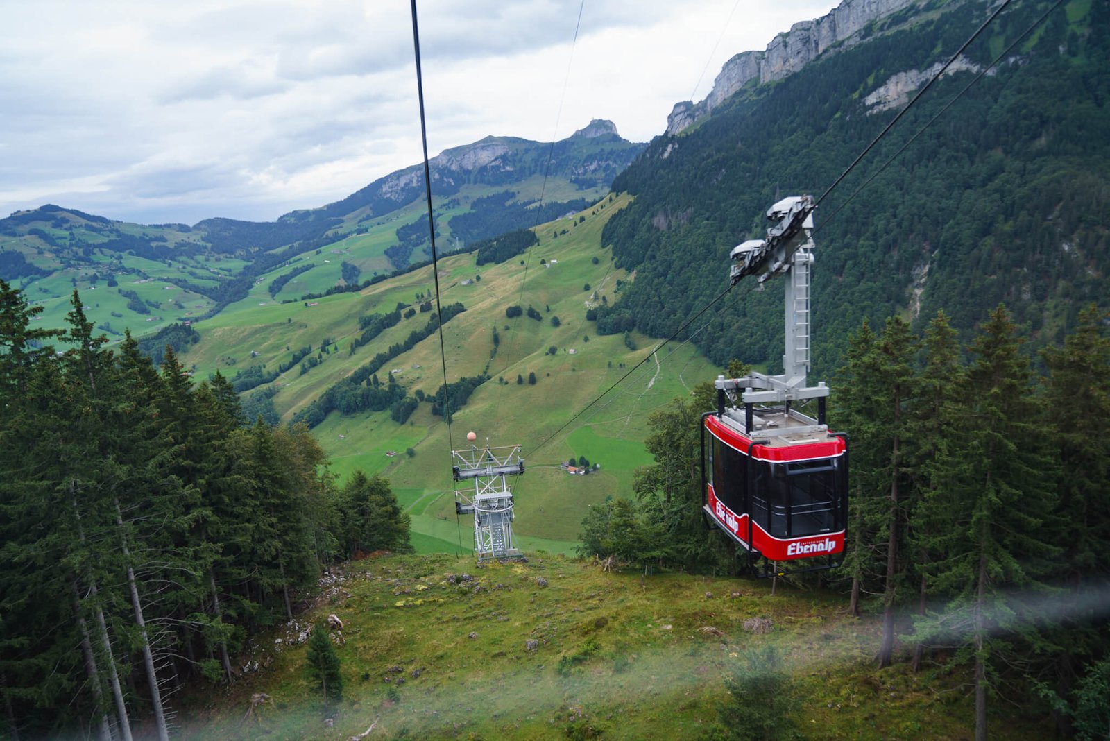 cable car from Wasserauen to Schafler Ridge