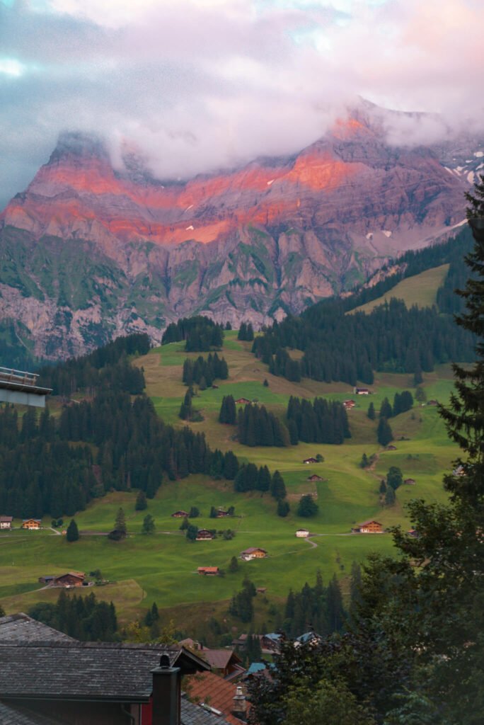 sunset at Adelboden