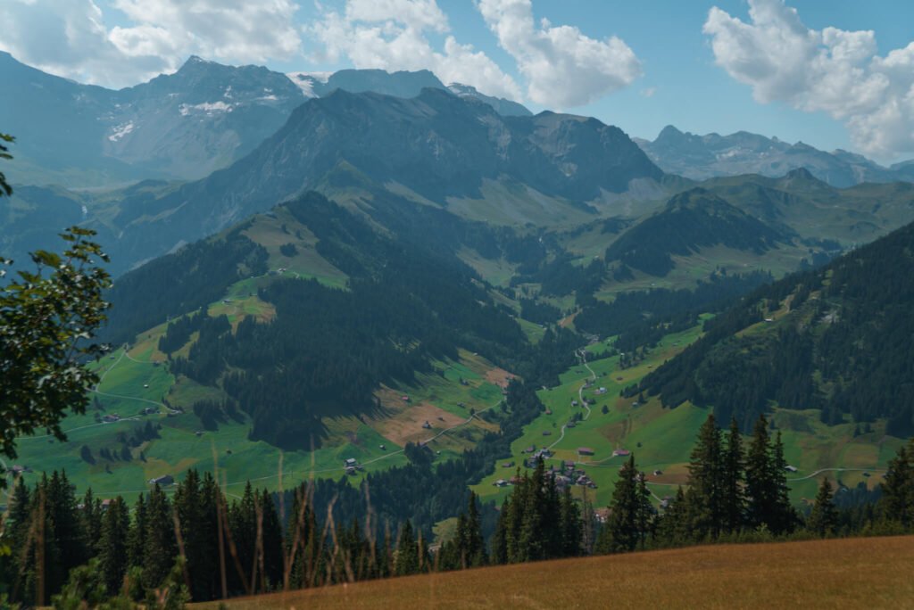 scenery around the giant swing in Switzerland