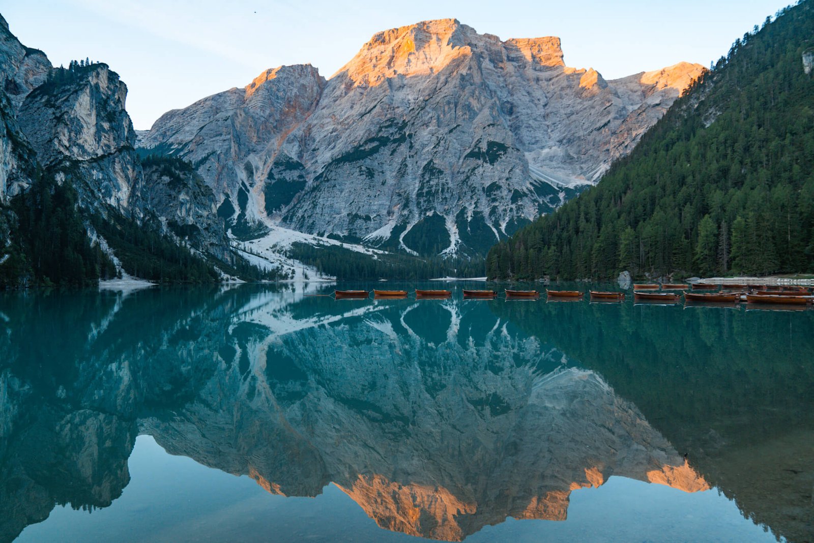 Lago di Braies, the Dolomites in Italy