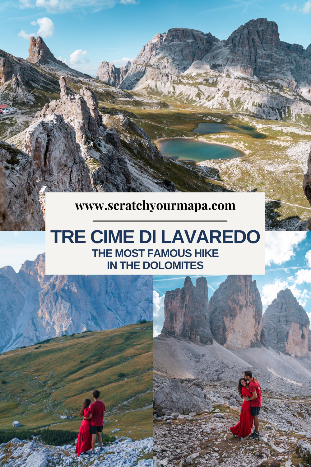 Tre Cime di Lavaredo in the Dolomites pin