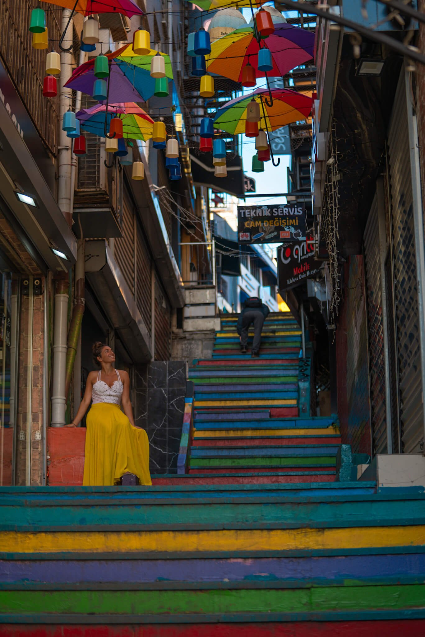 rainbow stairs - photos of Istanbul city