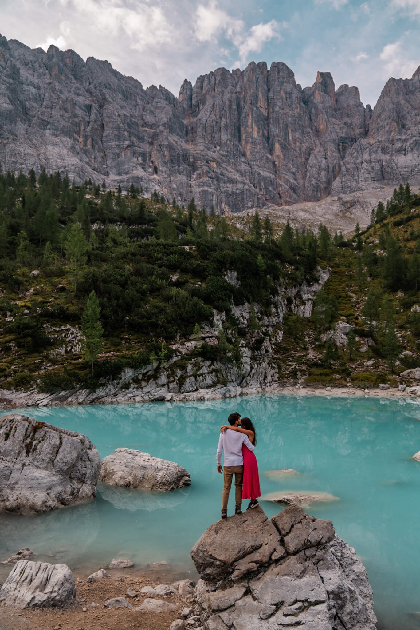 Lago di Sorapis in the Dolomites, Italy
