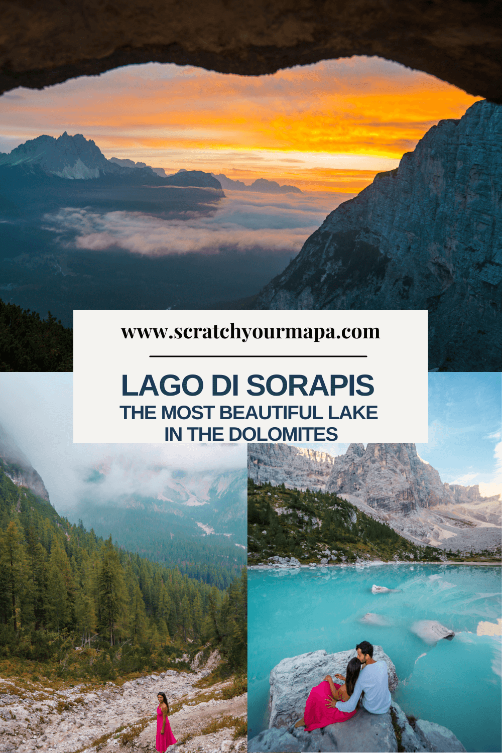 hiking Lago do Sorapis in the Dolomites