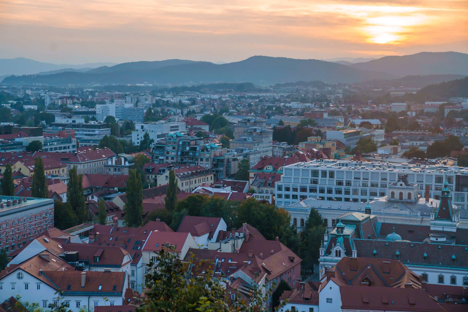 Ljubljana sunset at the castle