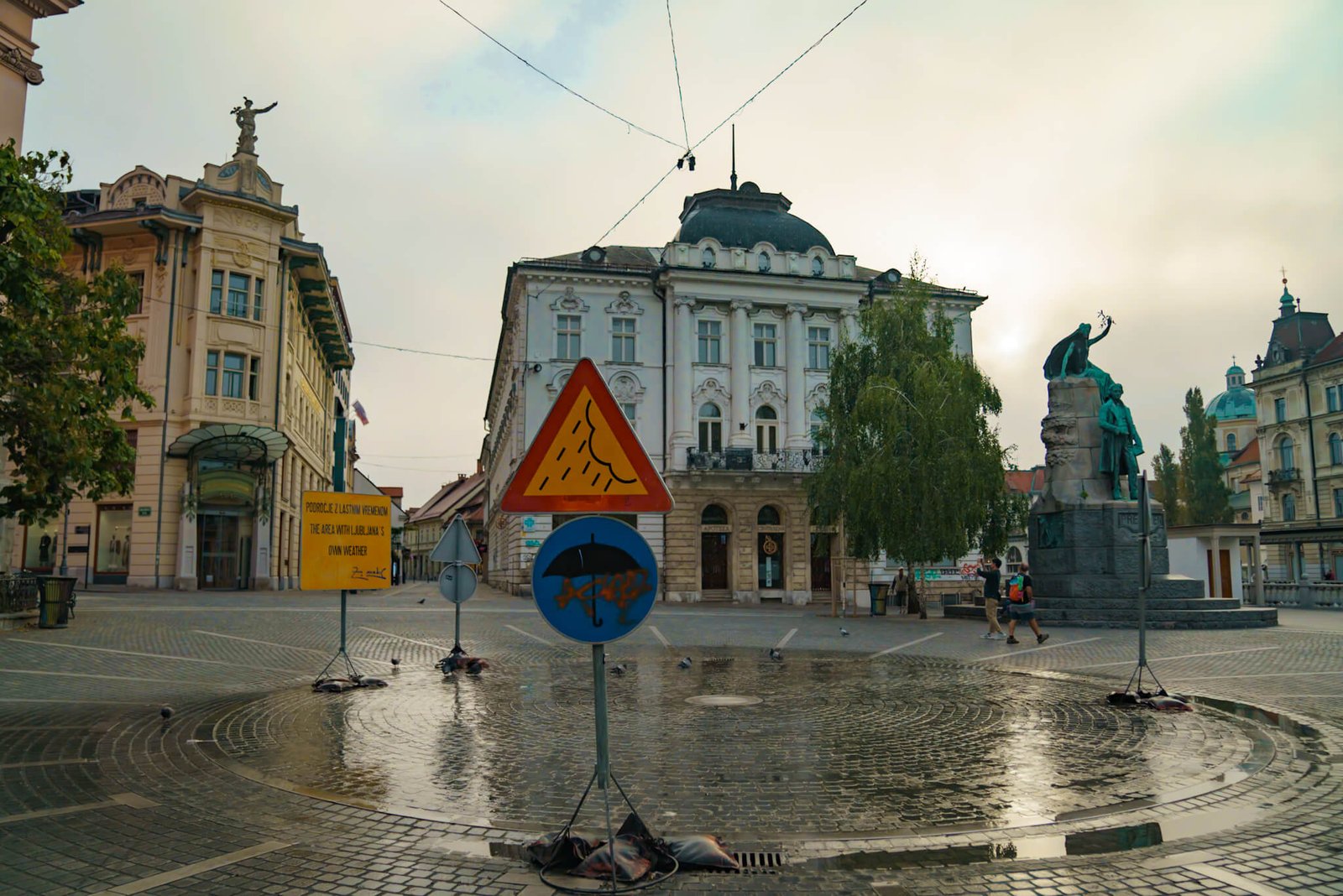artificial rain in Ljubljana 