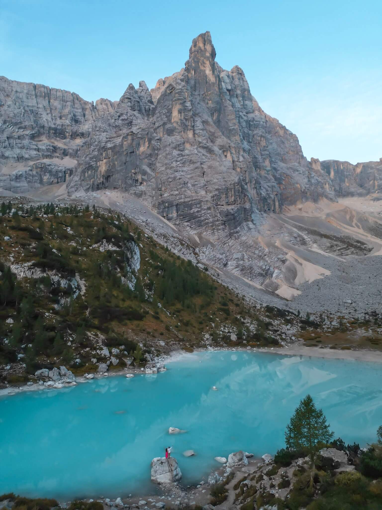 Lago di Sorapis in the Dolomites, Italy