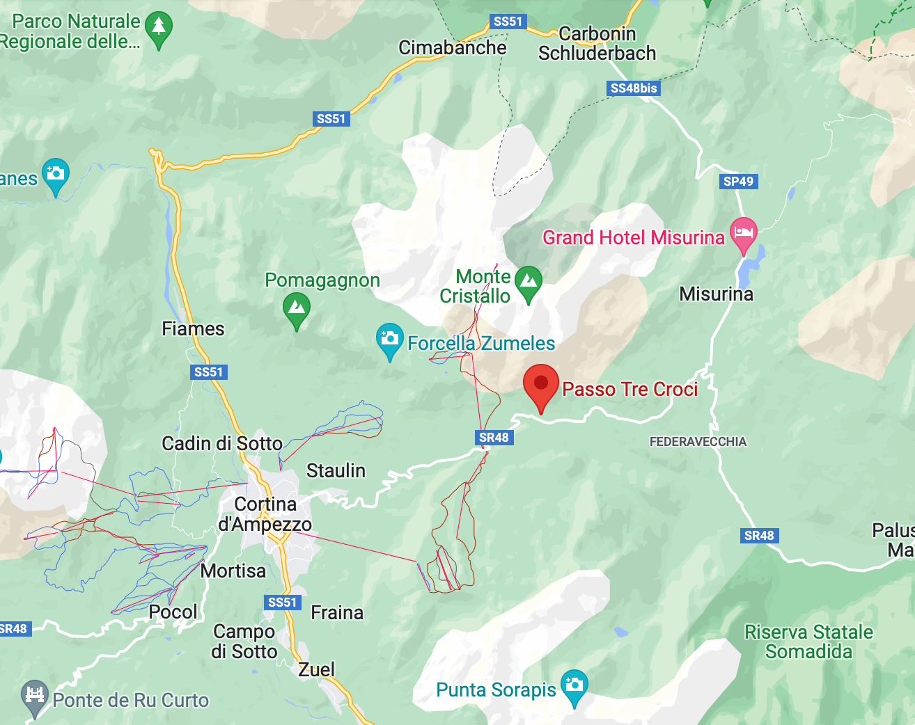 where is Lago di Sorapis in the Dolomites?