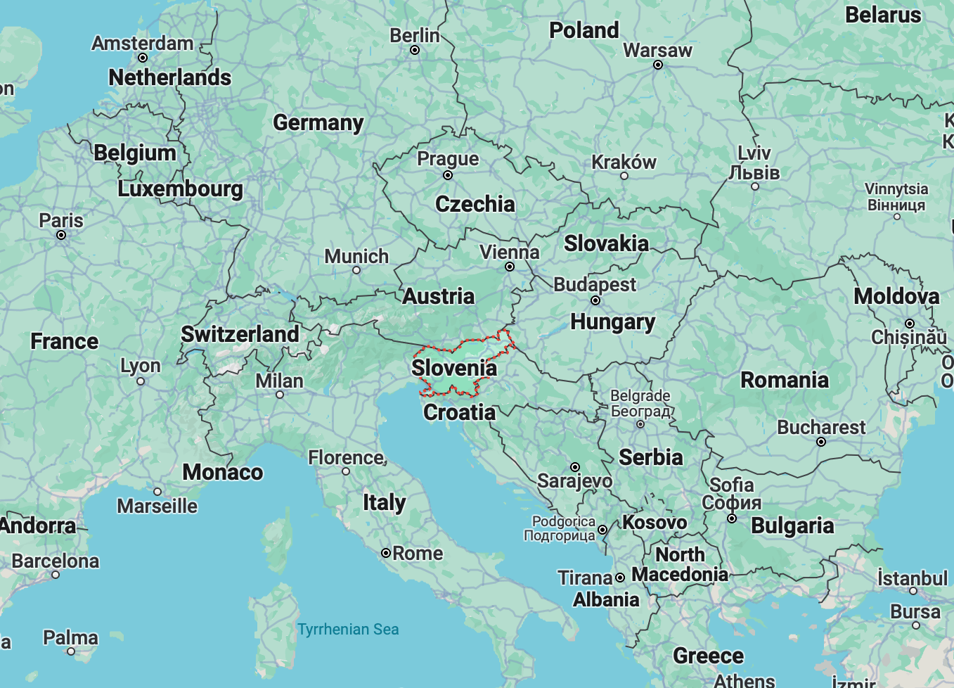 where Slovenia is located