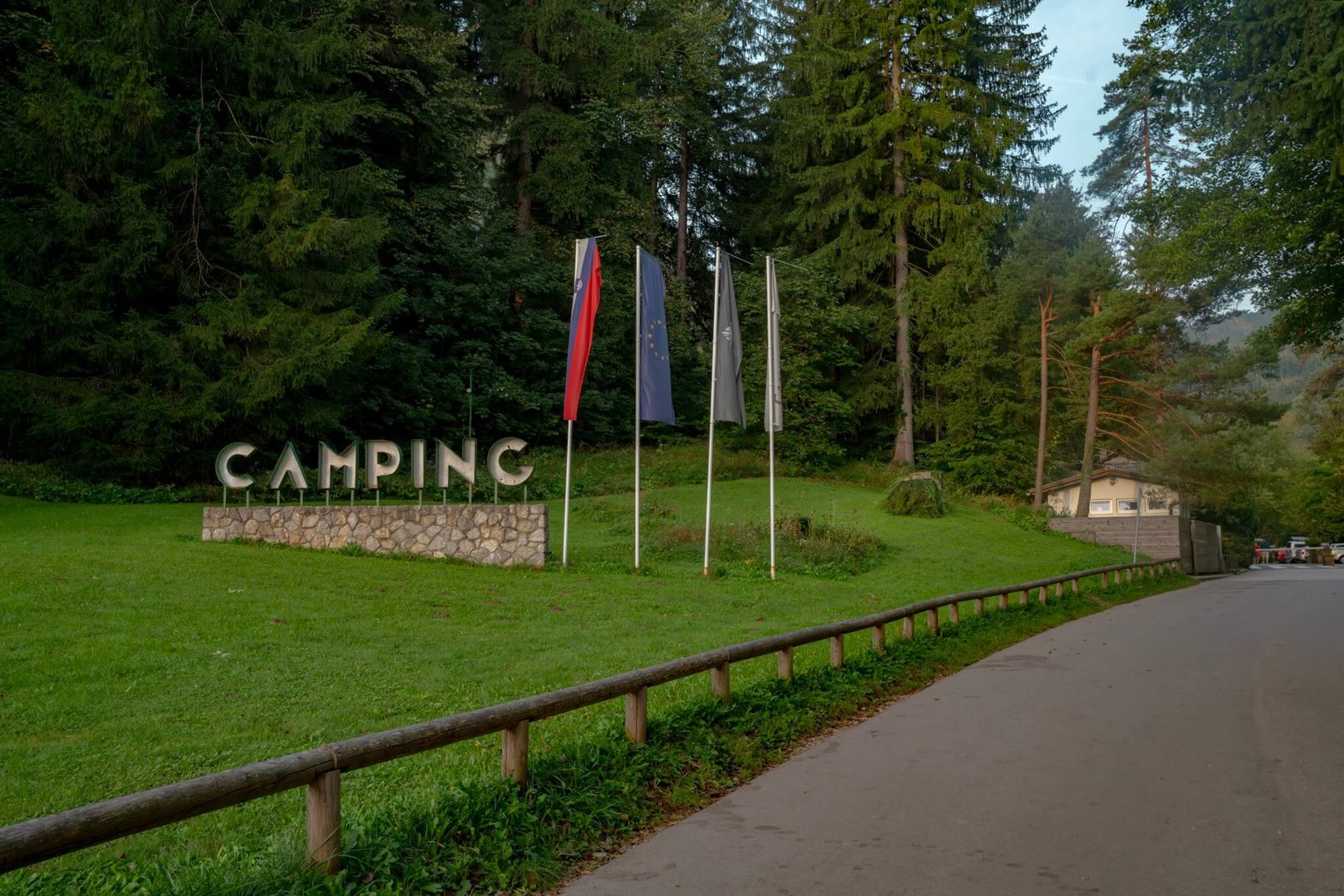 Camping at Lake Bled in Slovenia